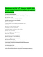 Advanced Cardiac Life Support- ACLS Test 1  Exam Questions and answers