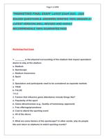 MARKETING FINAL EXAM LATEST EXAM 2025  2026  SOLVED QUESTIONS &  ANSWERS VERIFIED 100% GRADED A+  (LATEST VERSION)
