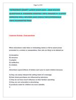 STRATEGY EXAM LATEST EXAM 2025  2026 SOLVED  QUESTIONS &  ANSWERS VERIFIED 100% GRADED A+