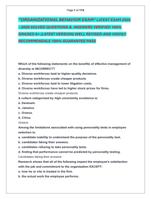 ORGANIZATIONAL BEHAVIOR EXAM LATEST EXAM 2025  2026 SOLVED QUESTIONS &  ANSWERS VERIFIED 100%  GRADED A+