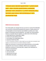 PMHNP ANCC REVIEW QUESTIONS  LATEST EXAM  2025  2026  SOLVED QUESTIONS &  ANSWERS  VERIFIED 100% GRADED A+