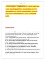PATHOLOGY FINAL EXAM LATEST EXAM 2025  2026  SOLVED QUESTIONS &  ANSWERS VERIFIED  100%