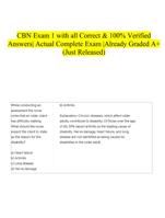 CBN Exam 1 with all Correct & 100% Verified Answers| Actual Complete Exam |Already Graded A+ (Just Released)