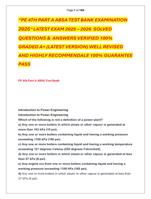 PE 4TH PART A ABSA TEST BANK EXAMINATION  2025 LATEST EXAM 2025  2026  SOLVED  QUESTIONS &  ANSWERS