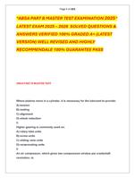ABSA PART B MASTER TEST EXAMINATION 2025  LATEST EXAM 2025  2026  SOLVED QUESTIONS &   ANSWERS VERIFIED 100% GRADED A+