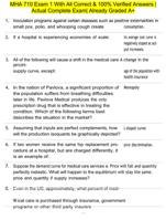 MHA 710 Exam 1 With All Correct & 100% Verified Answers |Actual Complete Exam| Already Graded A+