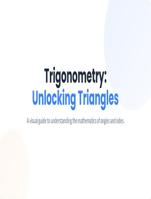 Trigonometry Basics for Students: SOH CAH TOA, Unit Circle & Real-World Applications.