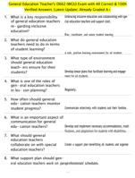 General Education Teacher's D662 (WGU) Exam with All Correct & 100% Verified Answers |Latest Update| Already Graded A+