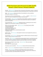 MSHA Final Exam with All Correct & 100% Verified Answers |Latest Version| Already Graded A+