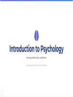 Introduction to Psychology: Mind, Behavior, and Core Concepts