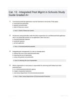 Cat. 13 - Integrated Pest Mgmt in Schools Study Guide Graded A+