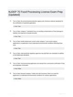 NJDEP 7D Food Processing License Exam Prep (Updated)