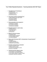 Top 15 Most Repeated Questions  Teaching Aptitude