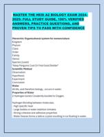 MASTER THE HESI A2 BIOLOGY EXAM 20242025: FULL STUDY GUIDE, 100%