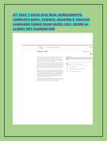 ATI TEAS 7 EXAM 2026 REAL SCREENSHOTS: COMPLETE MATH, SCIENCE