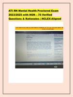 ATI RN Mental Health Proctored Exam 2023/2025 with NGN