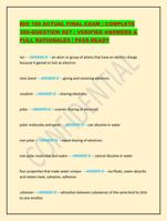 BIO 100 ACTUAL FINAL EXAM | COMPLETE 300-QUESTION SET | VERIFIED ANSW