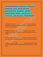 COMPREHENSIVE MEDICAL-SURGICAL NURSING FINAL EXAM REVI