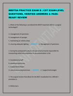 NBSTSA PRACTICE EXAM B | CST EXAM-LEVEL QUESTIONS, VE