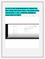 ELITE ATI RN COMPREHENSIVE PREDICTOR EXIT EXAM 2023 WITH NGN | 1