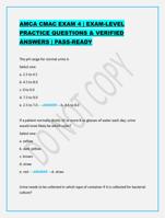 AMCA CMAC EXAM 4 | EXAM-LEVEL PRACTICE QUESTIONS & VERIFIED A
