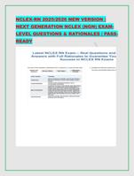 NCLEX-RN 2025/2026 NEW VERSION | NEXT GENERATION NCLEX