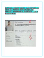 DETAILED I-HUMAN WEEK 7 CASE REPORT: 65-YEAR-OLD PATIENT WIT