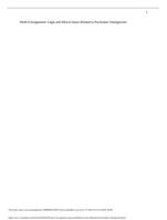 NRNP 6675 week 8 assignment legal and ethical issues related