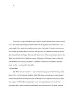 The White Rose and Black Lives Matter Protests ESSAY