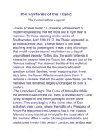 The Mysteries of the Titanic-the indestructible legend