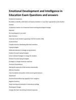 Emotional Intelligence and Its Impact on  Education Exam Quest