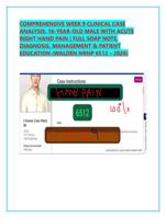 COMPREHENSIVE WEEK 9 CLINICAL CASE ANALYSIS: 16-YEAR-OLD MALE WITH