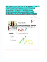 WALDEN NRNP 6560 I-HUMAN WEEK 9 | ACUTE CHOLECYSTITIS CASE  FULL
