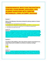 COMPREHENSIVE INFECTION PREVENTION & CONTROL EXAM QBANK (2025/2026):