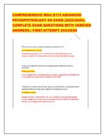 COMPREHENSIVE WGU D115 ADVANCED PATHOPHYSIOLOGY OA EXAM (