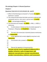 Chapter Review/Study Guide for Microbiology chapters 3-6