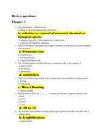Review Questions/Study Guide for Microbiology chapters 7-9