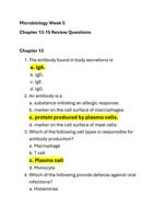 Chapter Review/Study Guide for chapters 13 thru 15 Microbiology