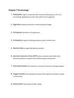 Terminology for Microbiology chp 1 through 12 Study Guide