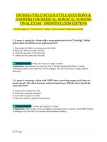Medical-Surgical Nursing II  NCLEX-Style Exam Prep Guide 2026