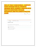 2025 ATI TEAS 7 EXAM BUNDLE  COMPLETE STUDY PACKAGE FOR ALL