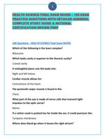 HEALTH SCIENCE FINAL EXAM NCHSE  100 EXAM PRACTICE QUESTIONS