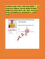 I-HUMAN CASE STUDY NUR 2026 WEEK 8  22-YEAR-OLD FEMALE (CHLOE