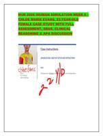 NUR 2026 IHUMAN SIMULATION WEEK 8  CHLOE MARIE EVANS, 22-YEAR-OLD