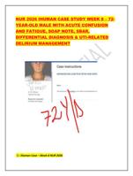 NUR 2026 IHUMAN CASE STUDY WEEK 8  72-YEAR-OLD MALE WITH ACU
