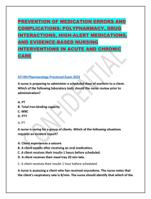 PREVENTION OF MEDICATION ERRORS AND COMPLICATIONS: POLYPHARMA