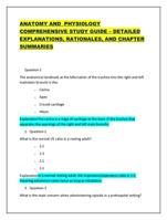 ANATOMY AND  PHYSIOLOGY COMPREHENSIVE STUDY GUIDE  DETAILED