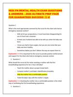 HESI PN MENTAL HEALTH EXAM QUESTIONS & ANSWERS  2026 ULTIMAT