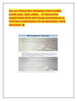RN ATI PEDIATRIC NURSING PROCTORED EXAM 20232025 (NGN)  70 RE