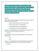 ATI RN PNEUMOTHORAX NURSING GUIDE 2026: HIGH-YIELD ASSESSMENT,